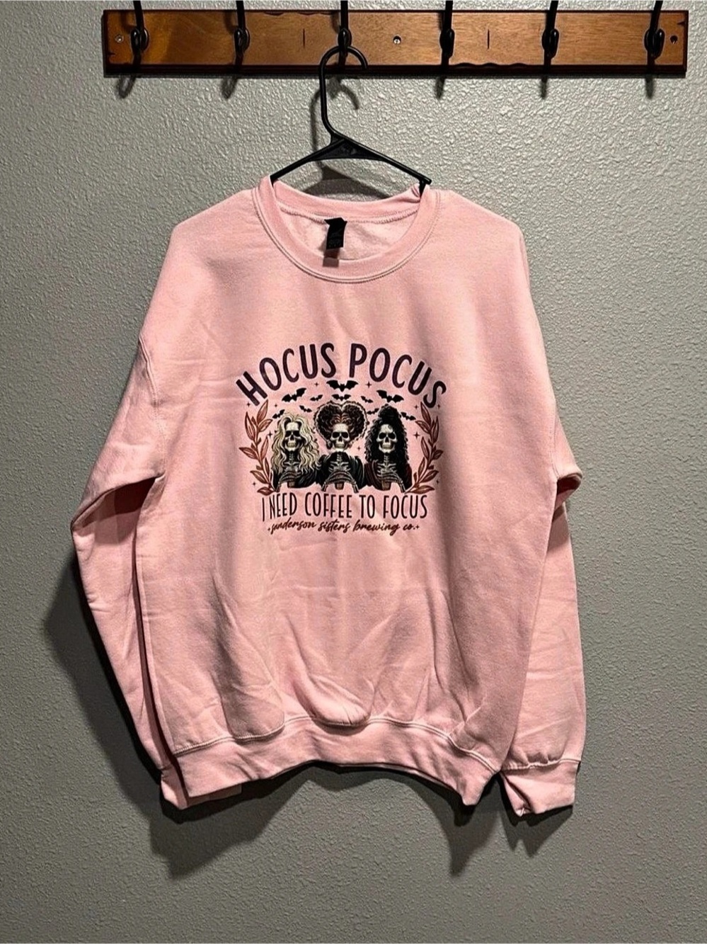 Graphic Hocus Pocus Sweatshirt in Pink Medium Like New